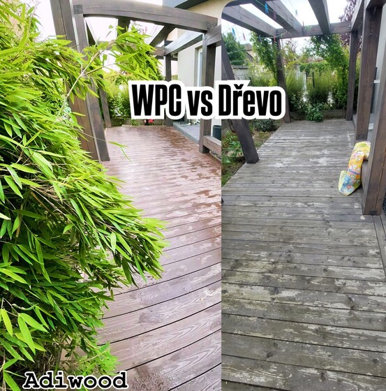 WPC vs Dřevo